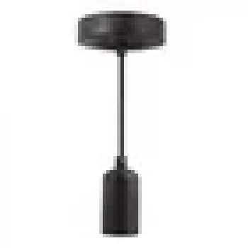 Lámpara Techo Candil Base E27 Bassic Plata Brillante Aksi color negro