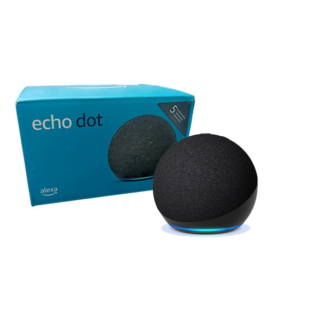 ALEXA AMAZON ECHO DOT 5TA GENERACIÓN, BLUETOOTH, INALÁMBRICO, WIFI, ASISTENTE DE VOZ, Negro