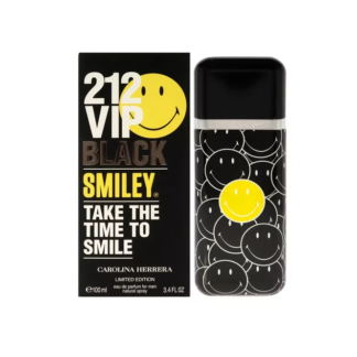 Perfume 212 Vip Black Smiley Carolina Herrera 100 Ml Para Hombre