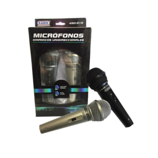 2 microfonos dinamicos unidireccionales 490-010