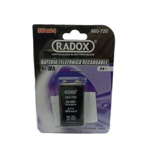 pila batería recargable 9v cuadrada 660-720