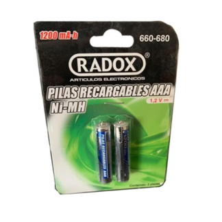 bateria pila recargable aaa ni-mh radox 660-680