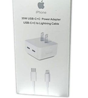 cargador kit iphone 35w usb-c+c a lightning