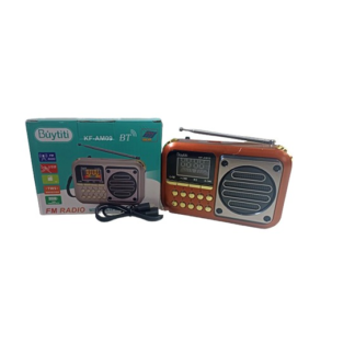 bocina radio solar bluetooth fm con linterna kf-am09