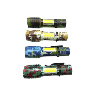 lampara táctica camuflaje 3000 lumens recargable con zoom