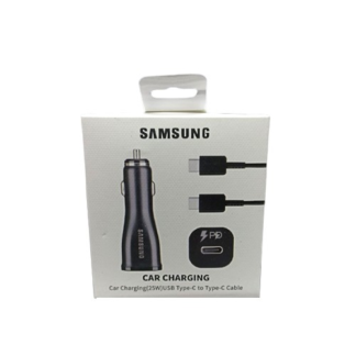 cargador de auto tipo samsung c a c cable 25w carga rápida