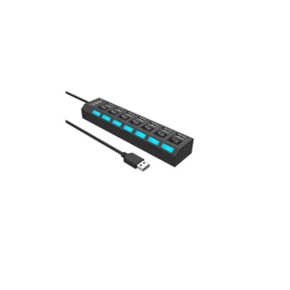 hub usb 2.0 7 puertos con switchs pc laptop windows computadoras