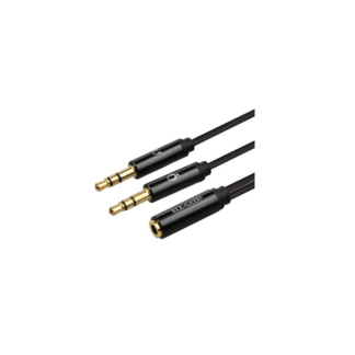 adaptador auxilar 3.5 headset diadema celular audifono pc