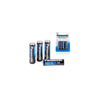 baterías aa panasonic paquete 4 piezas pilas original carbón