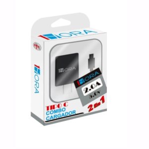 combo cargador lightning para iphone 2.0a 1hora gar08