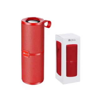bocina portátil 1hora boc060 negra y roja lector de tarjeta micro sd fm contesta llamadas entrada 3.5