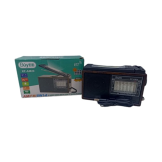 bocina solar am fm bl portatil, usb y lector de micro sd kf-am20 buytity