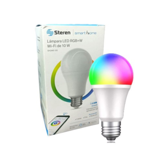 foco led compatible con alexa rgb, wifi 10w steren