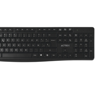 Kit Teclado Y Mouse Acteck Inalambrico Usb Kt25 Negro Ac-931755