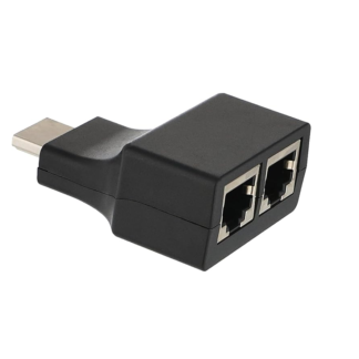 Dual Port RJ45 Network Cable Extender Over by Cat