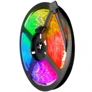 Tira LED 5050 RGB 150 LED´s Con Fondo Negro a 5V