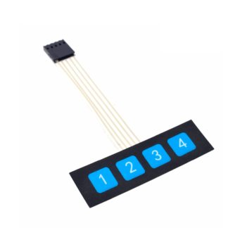 Teclado Matricial 1X4 de Membrana