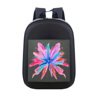 Mochilas LED Personalizable imágenes, GIFs y textos favoritos Negra