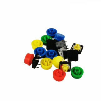 Push Button Con Tapa De Color 10mm