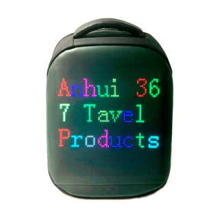 Mochilas LED Personalizable imágenes, GIFs y textos favoritos Azul