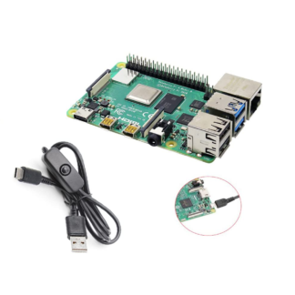 Cable tipo C para raspberry 4 3A Con Switch On/Off