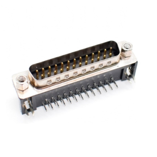 Conector Db25 Macho 25 Contactos 90º Para Pcb Angulo Recto