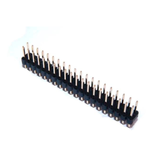 Tira de pines macho doble 2*40