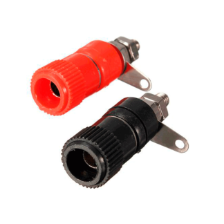Plug Banana 4mm Negro/Rojo
