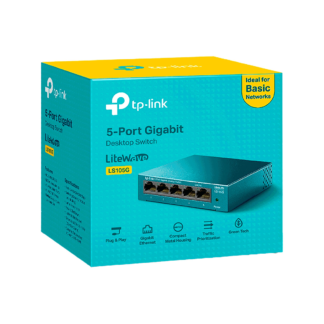 Switch (Conmutador) de 5 Puertos Gigabit Ethernet TP-Link LiteWave LS105G 10/100/1000MBPS
