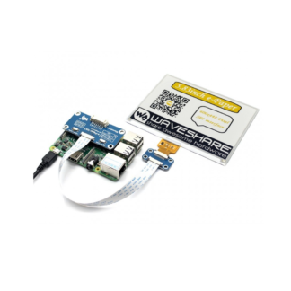 Pantalla De Tinta Electronica 5.83″ 600×448 de 3 Colores Amarillo, Blanco y Negro con HAT p/ Raspber