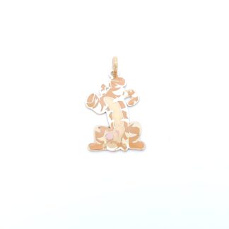 Dije Tigger Esmaltado En Oro De 10k