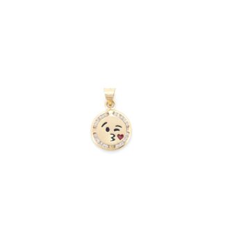 Dije Emoji Beso En Oro De 10k