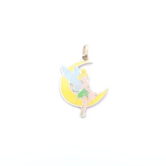 Dije Hada Tinker Bell Esmaltado En Oro De 10k