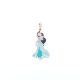 Dije Princesa Jasmine Esmaltado En Oro De 10k