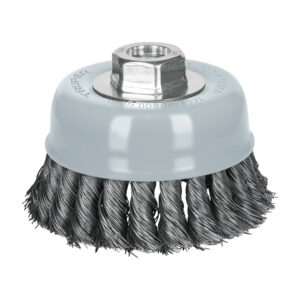 Carda copa 4′ alambre trenzado fino, Multi-rosca, Truper