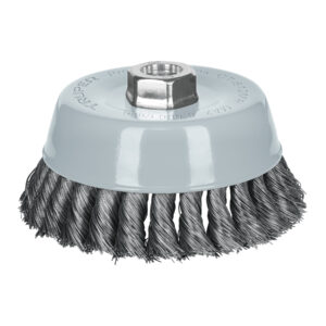 Carda copa 5′ alambre trenzado fino, Multi-rosca, Truper