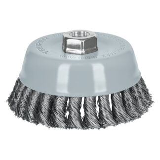 Carda copa 5' alambre trenzado grueso, Multi-rosca, Truper
