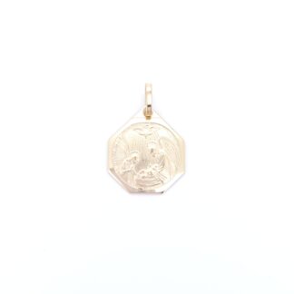 Medalla Pila Bautismal En Oro De 14k