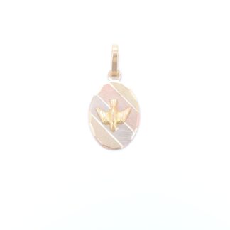 Medalla Espiritu Santo En Oro Florentino 14k