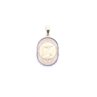 Medalla Para Bautizo En Oro De 14k