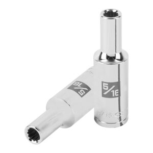 Dado largo de 5/16′ 12 puntas, cuadro 1/2′, Truper