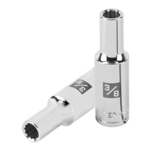 Dado largo de 3/8′ 12 puntas, cuadro 1/2′, Truper