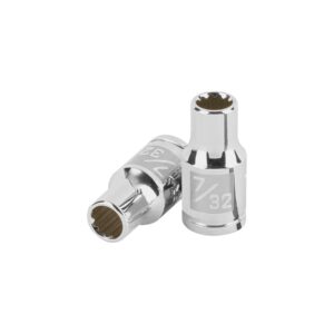 Dado de 7/32′, 12 puntas, cuadro 1/4′, Truper