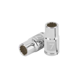 Dado de 7 mm, 12 puntas, cuadro 1/4′, Truper