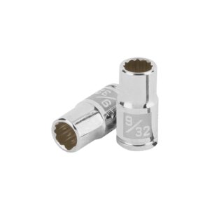 Dado de 9/32′, 12 puntas, cuadro 1/4′, Truper