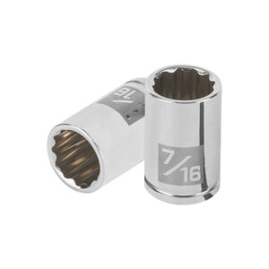 Dado de 7/16′, 12 puntas, cuadro 1/4′, Truper