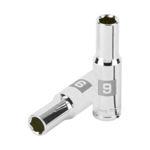 Dado largo de 9 mm, 6 puntas, cuadro 3/8′, Truper