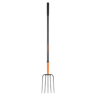 Bieldo para paja, 5 dientes, mango de acero 48', Truper
