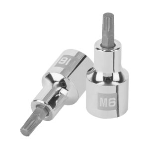 Dado punta corta bristol M6, cuadro 1/2′, Truper