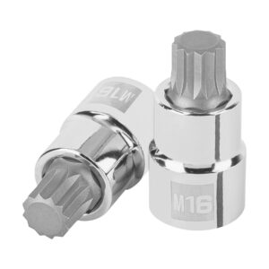 Dado punta corta bristol M16, cuadro 1/2′, Truper